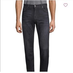 BOSS Hugo Boss Regular Fit Jeans Black Rigid size 40 x 34 orange 25